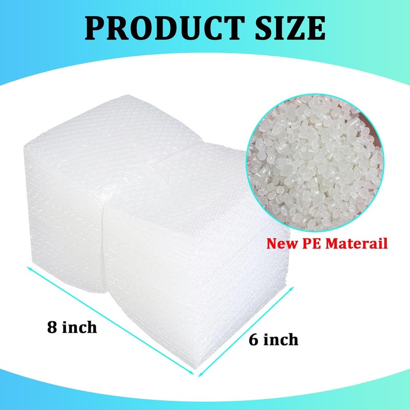 APOCHON 100 Pack Bubble Bag Wrap Pouches, 6x8 Inch Small Bubble Bags for Packing, Double Walled Shockproof Bubble Cushioning Wrap Bag Pouches for Storage, Shipping, Moving Supplies - Image 2